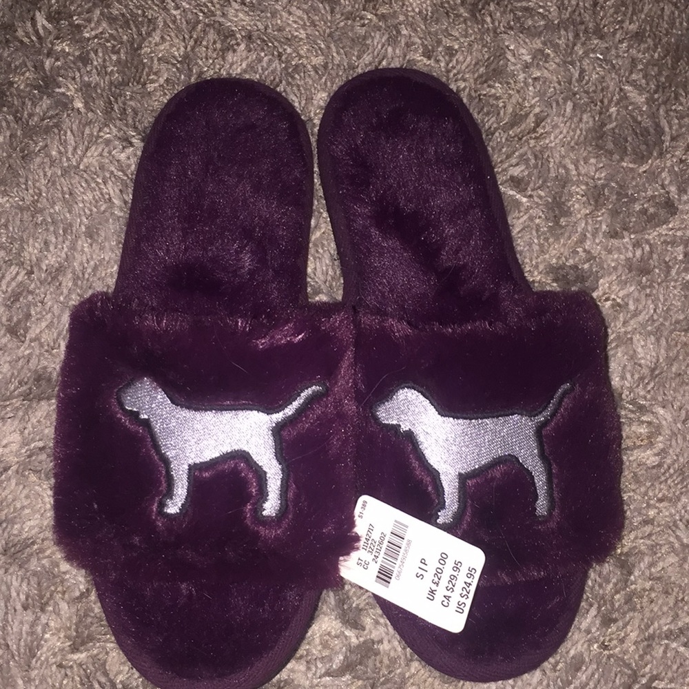 PINK maroon slippers